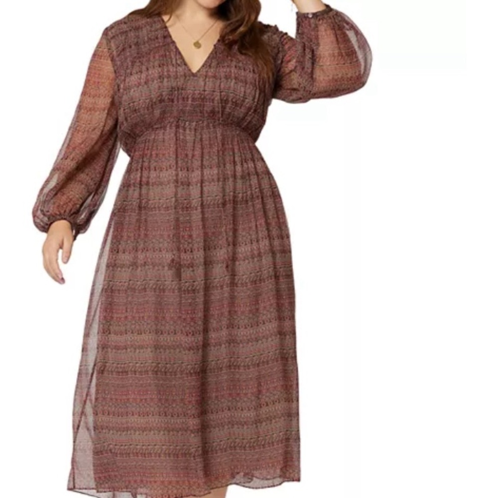 Joie Alquina Midi Silk Dress in Anise Flower NWT